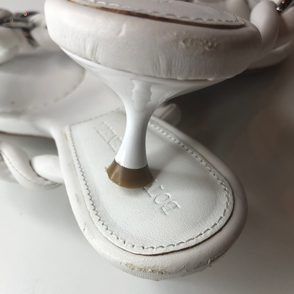 Bottega Venetta Dot Sandal White with Silver chain Accent Size 39 EU (7.5-8US) - Picture 9 of 14